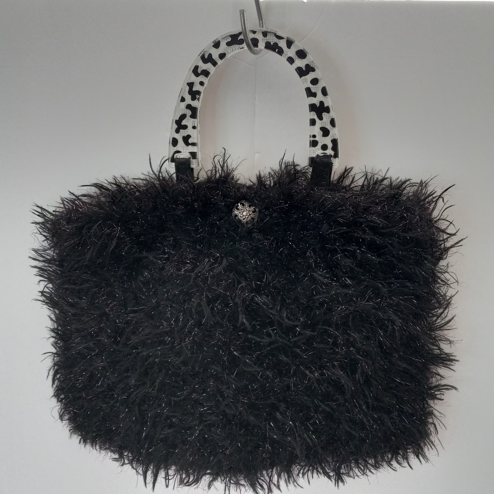 Vintage Y2K Festival Fuzzy Handbag